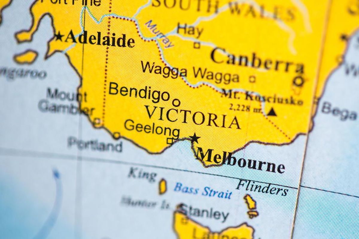 map showing victoria, australia