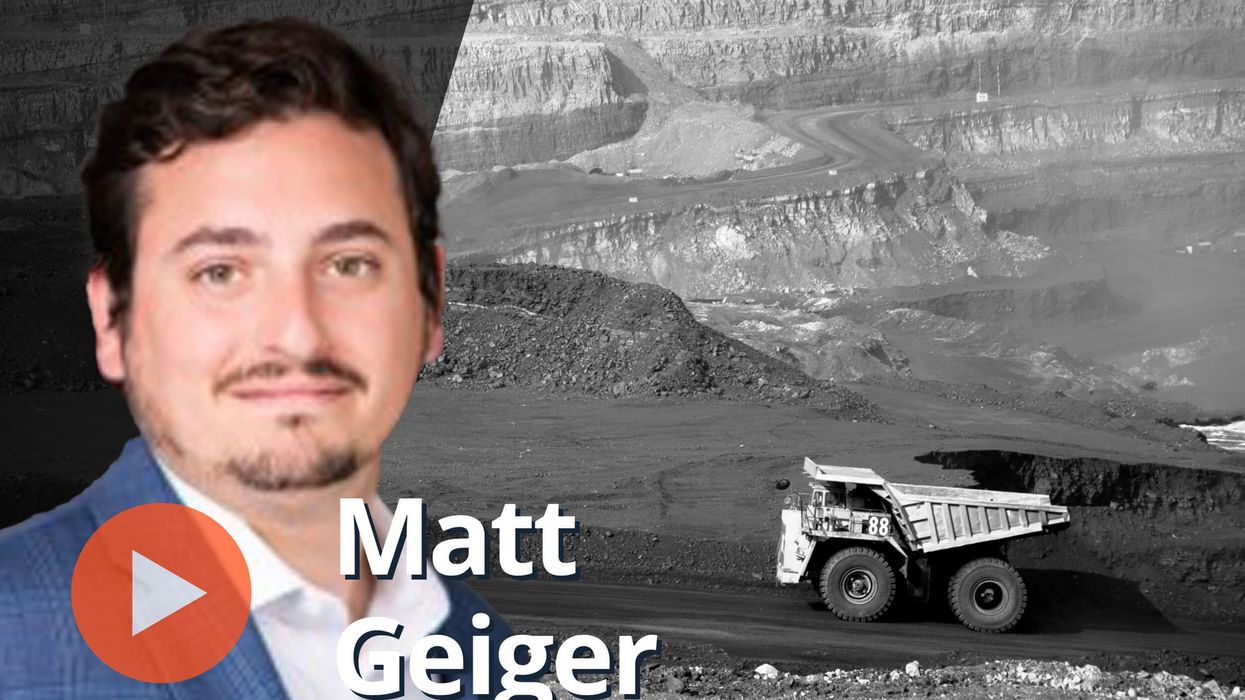 Matt Geiger, tractor at mine site.