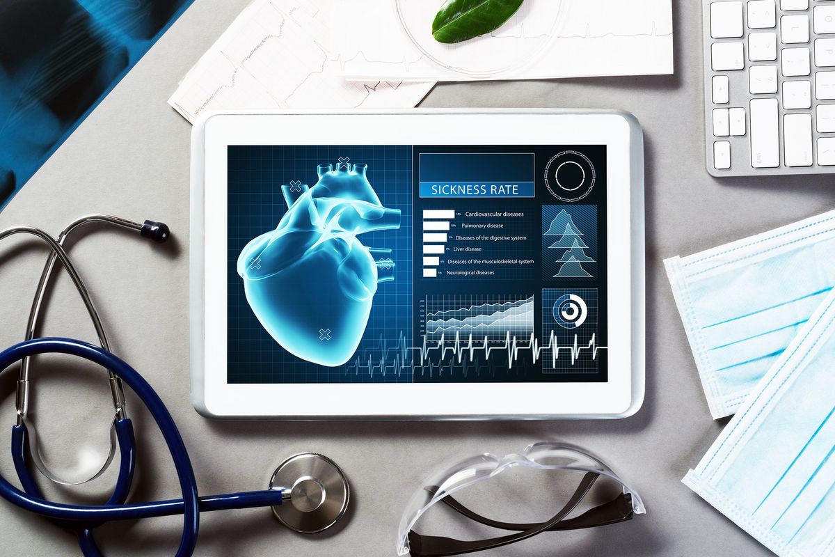 Medical devices on a desk.