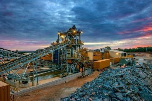 mine site at night