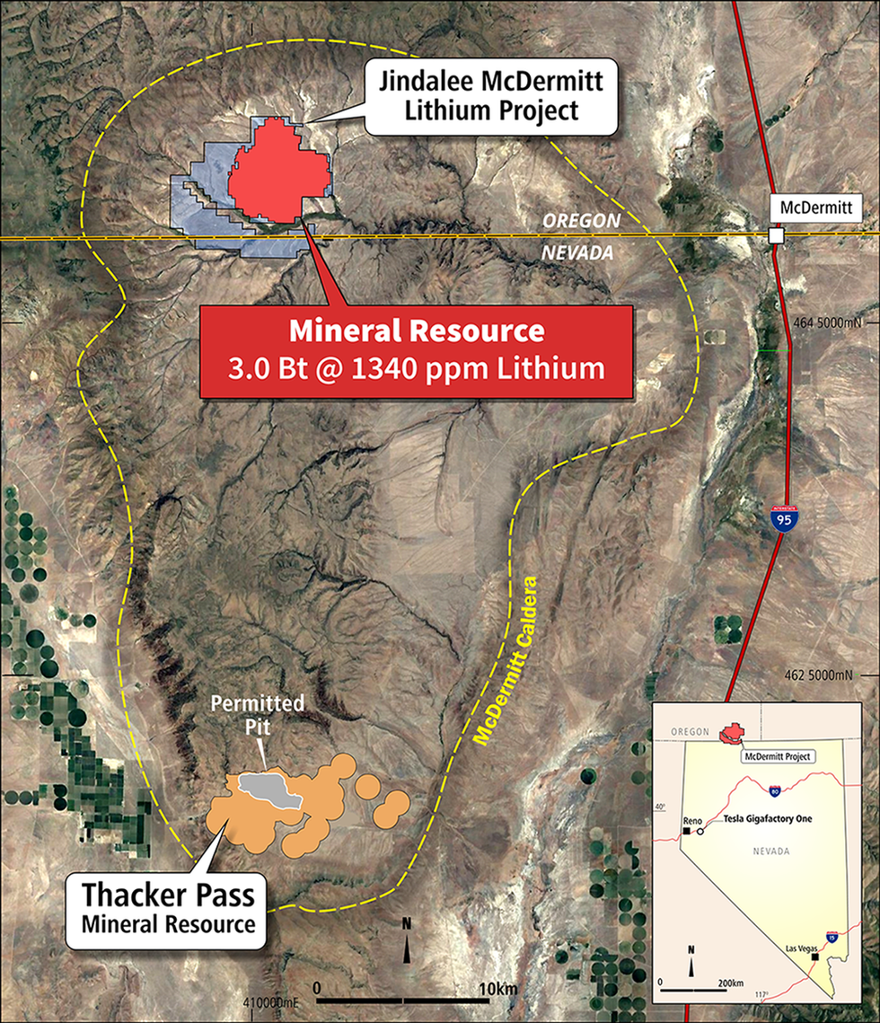 Minerals resource estimate for Jindalee's McDemitt lithium project