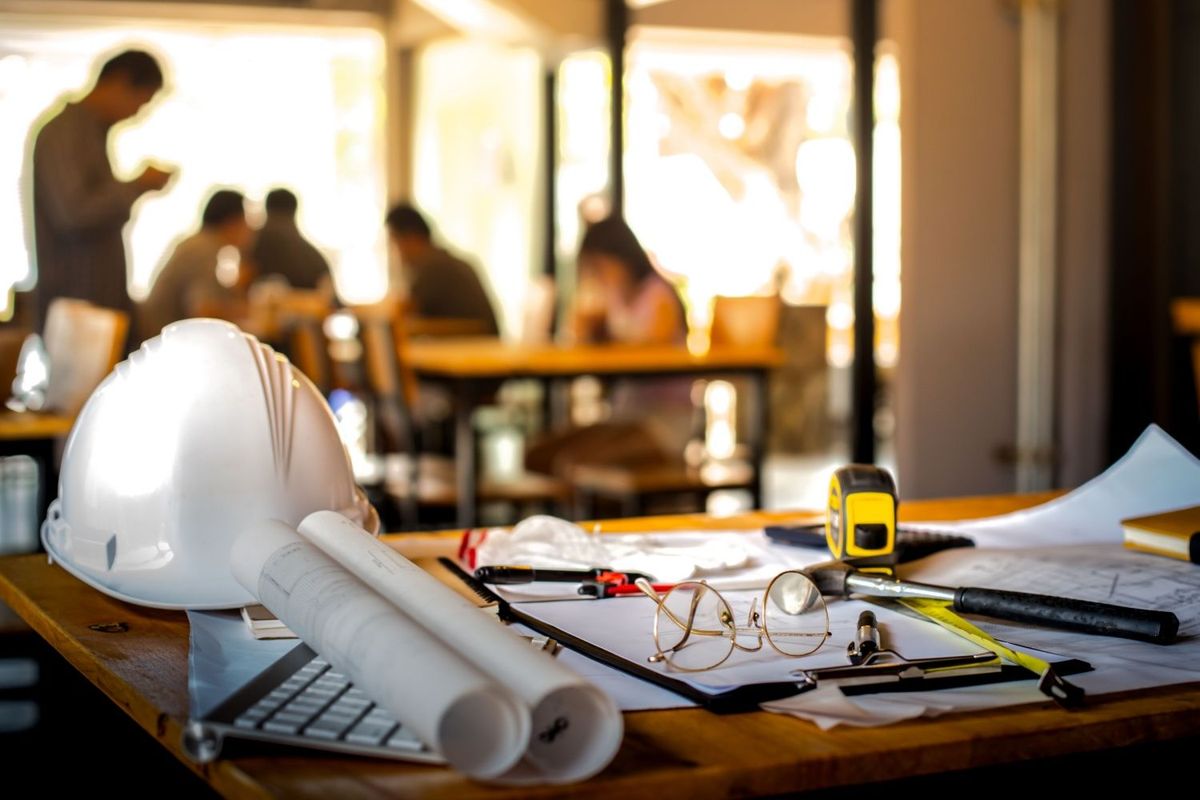 Mining equipment on desk.
