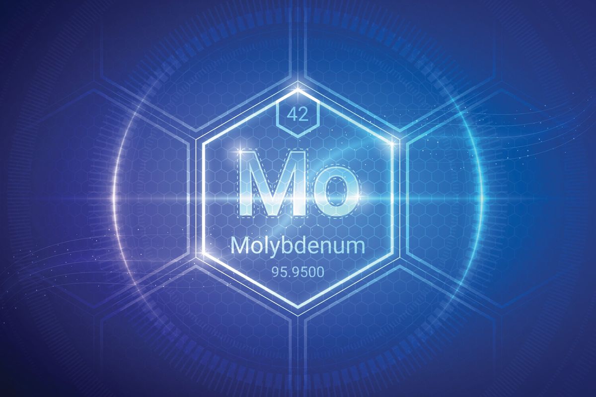 Molybdenum (Mo) symbol.