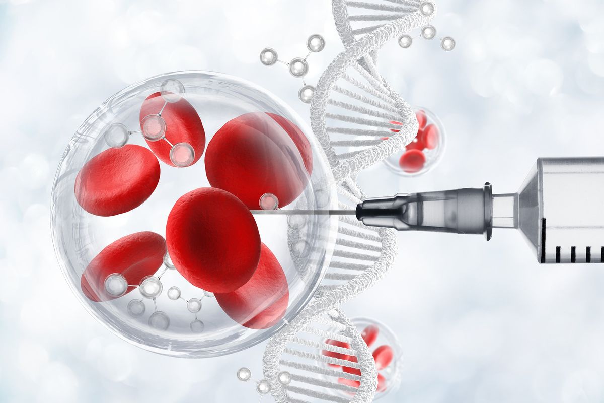 Need injecting into red and white cell.