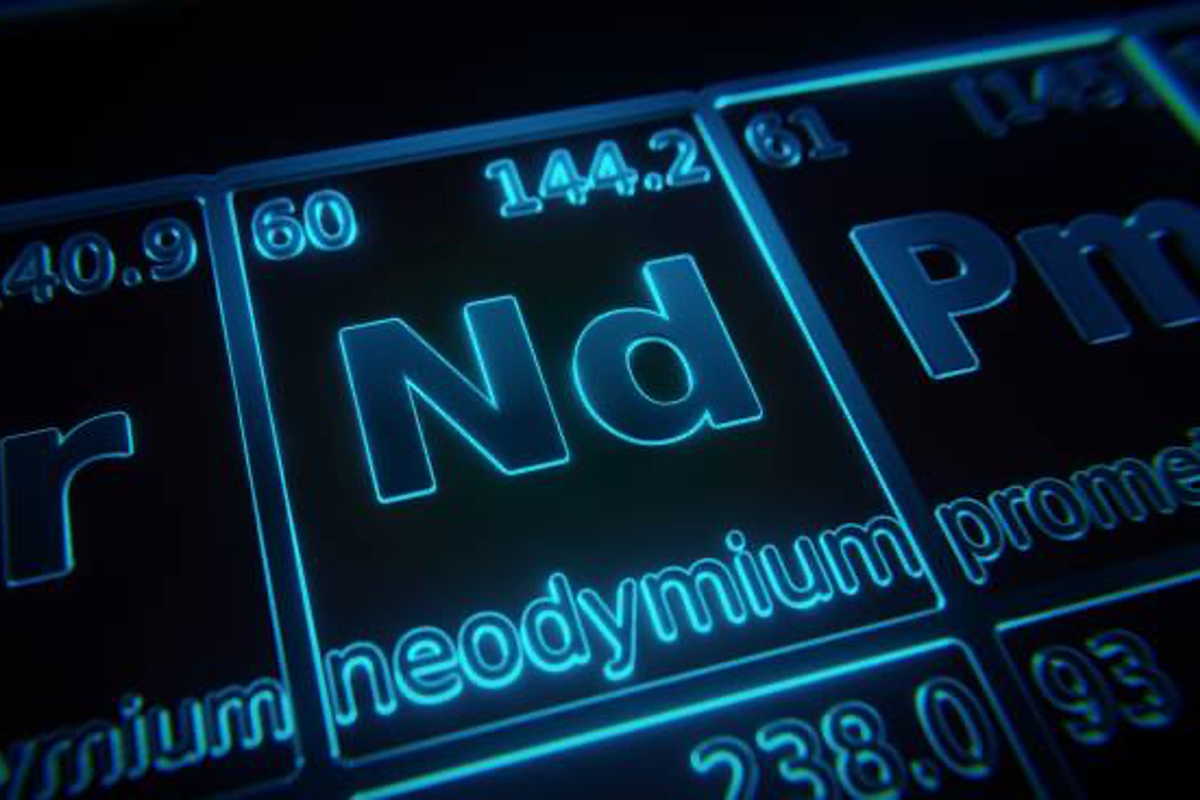 Neodymium periodic symbol.