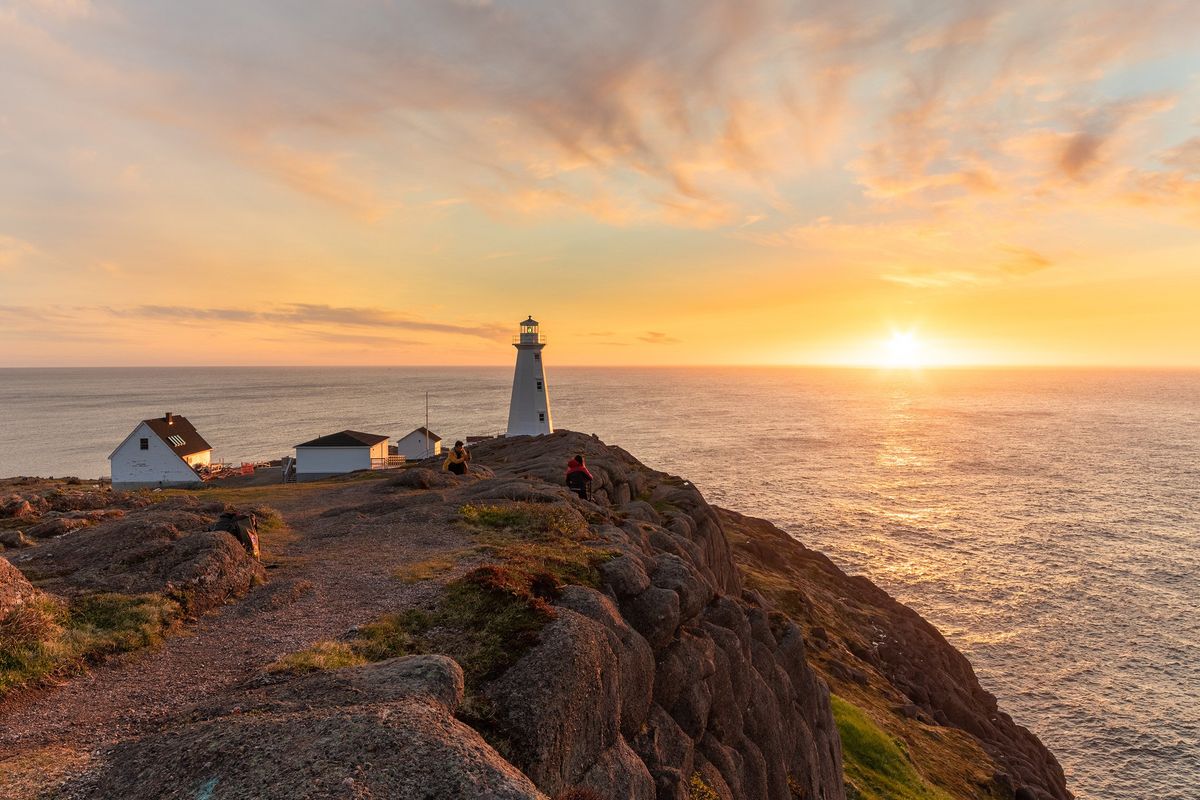 Newfoundland seaside lighthouse.
