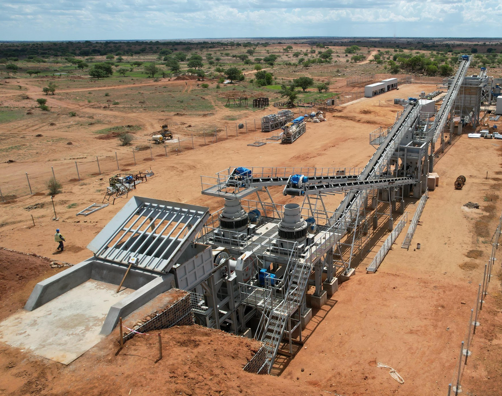 NextSource Materials plant and conveyor