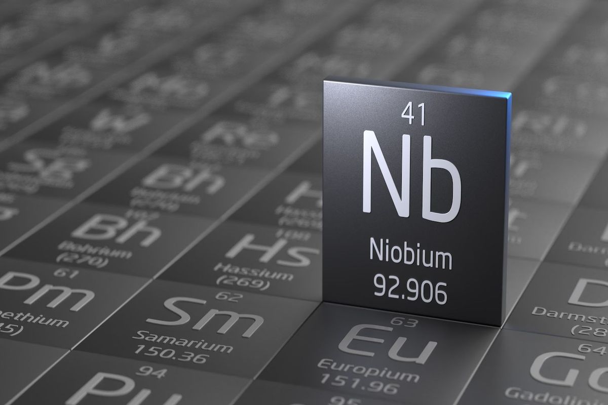 Niobium periodic symbol.