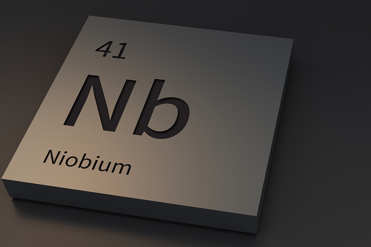 Niobium periodic symbol.