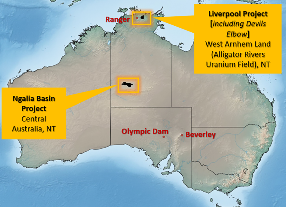 Northern Territory Uranium projects