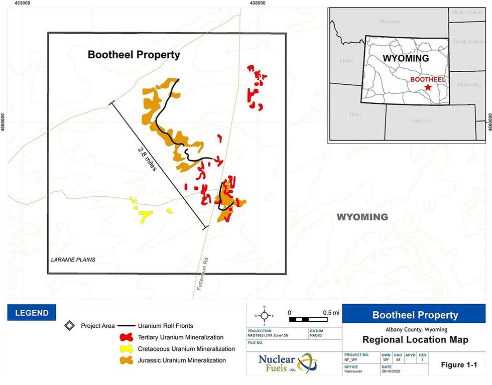 Nuclear Fuels' Bootheel Project in Wyoming