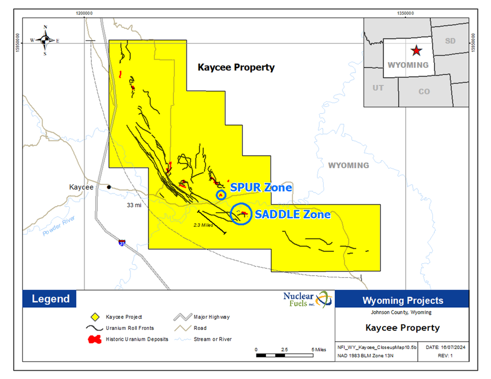 Nuclear Fuels' Kaycee Property