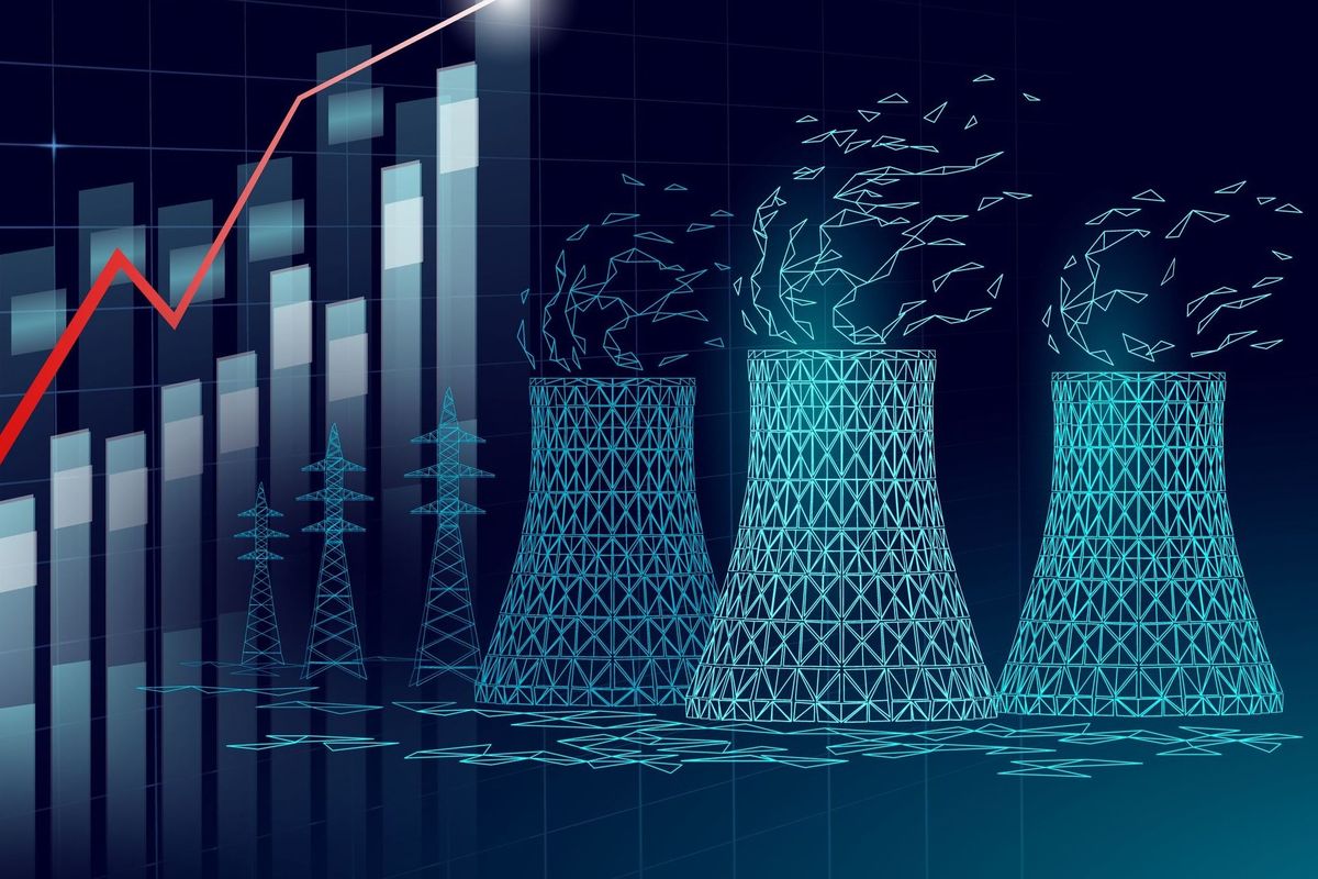 Nuclear reactors, stock chart.