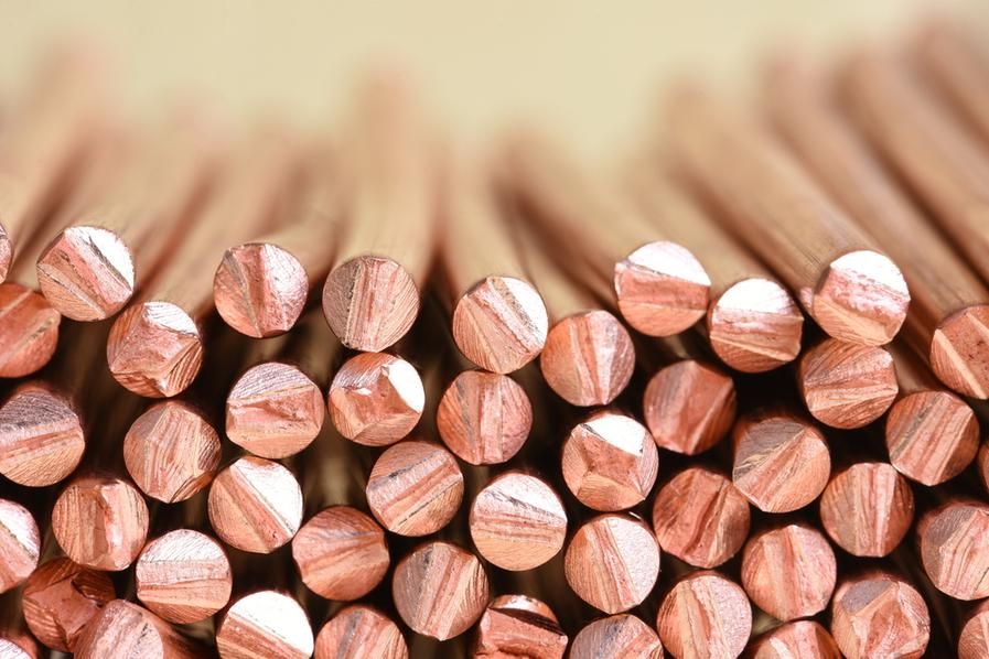 pile of copper rods