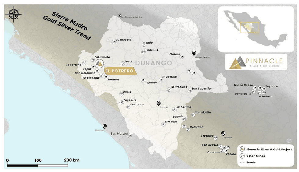 Pinnacle Silver and Gold \u200bEl Potrero Gold-Silver Project (Mexico)