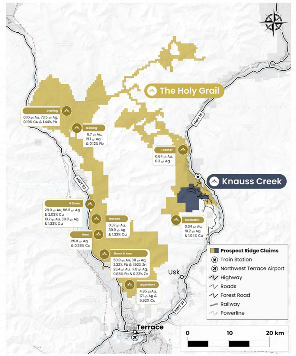 Prospect Ridge Resources' Holy Grail property