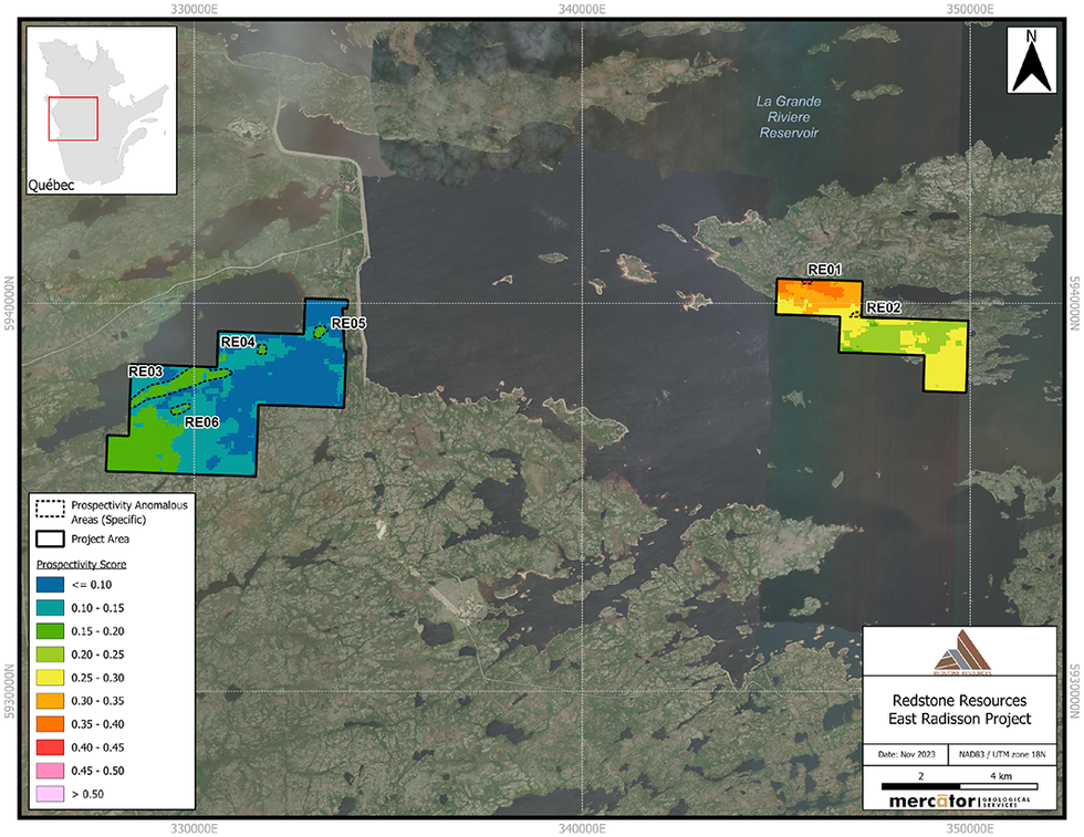 Prospectivity analysis of Radisson East Lithium Project