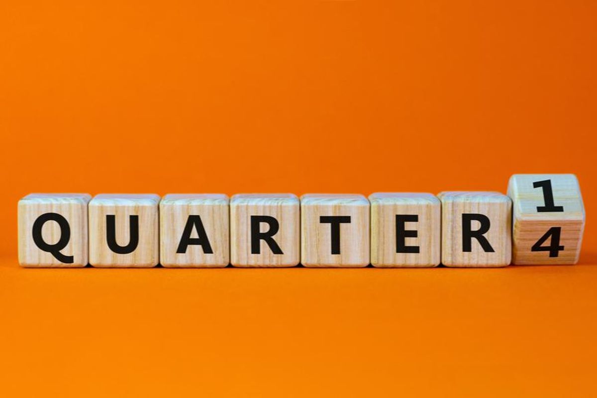 "quarter 1" written on wooden blocks