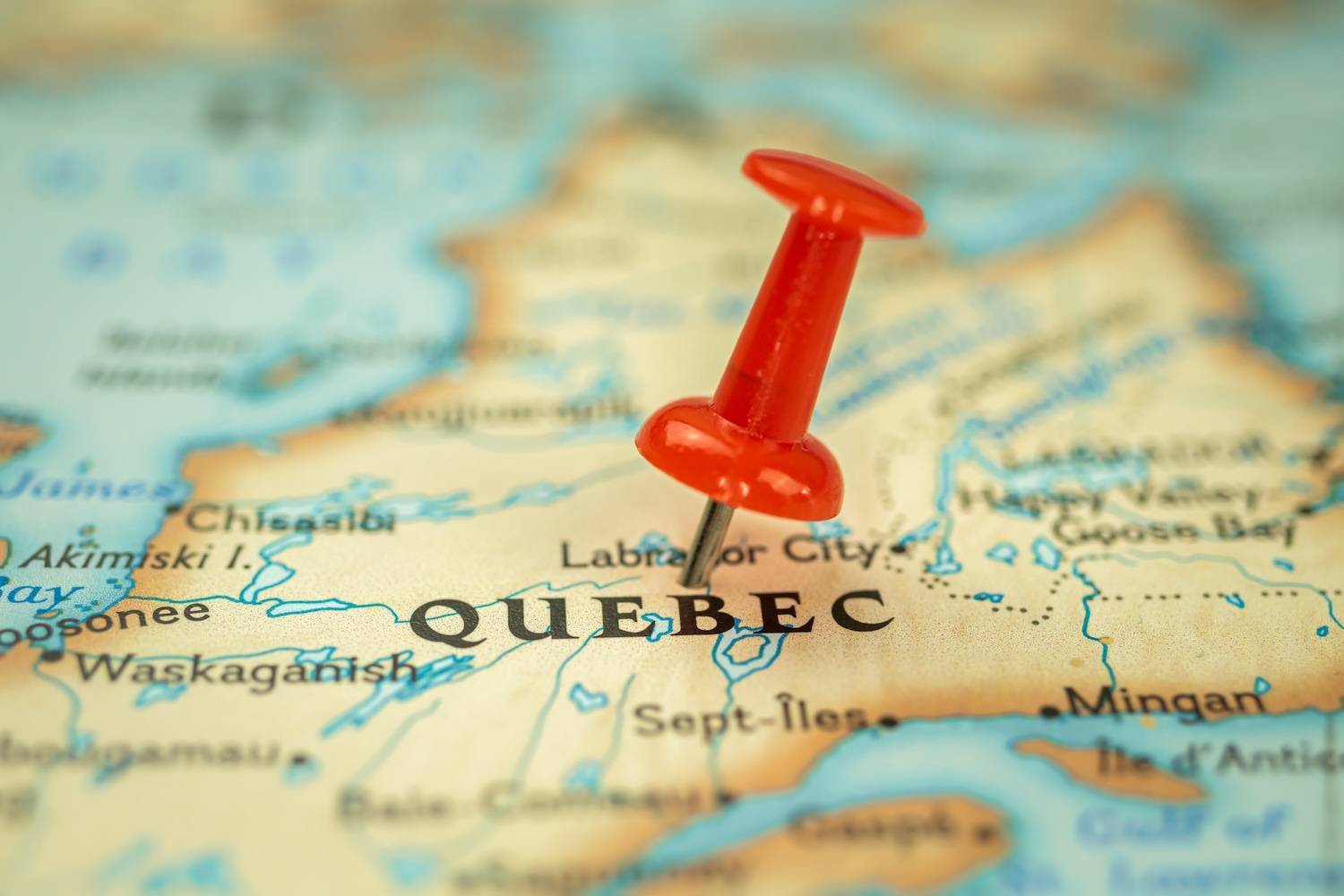 Quebec on map.