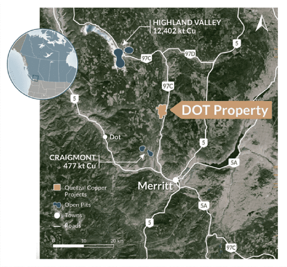 Quetzal Copper DOT Project location