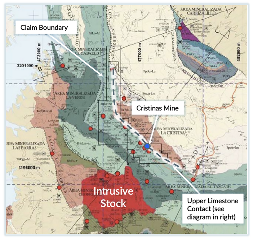 Quetzal Copper's u200bCristinas Copper Project location