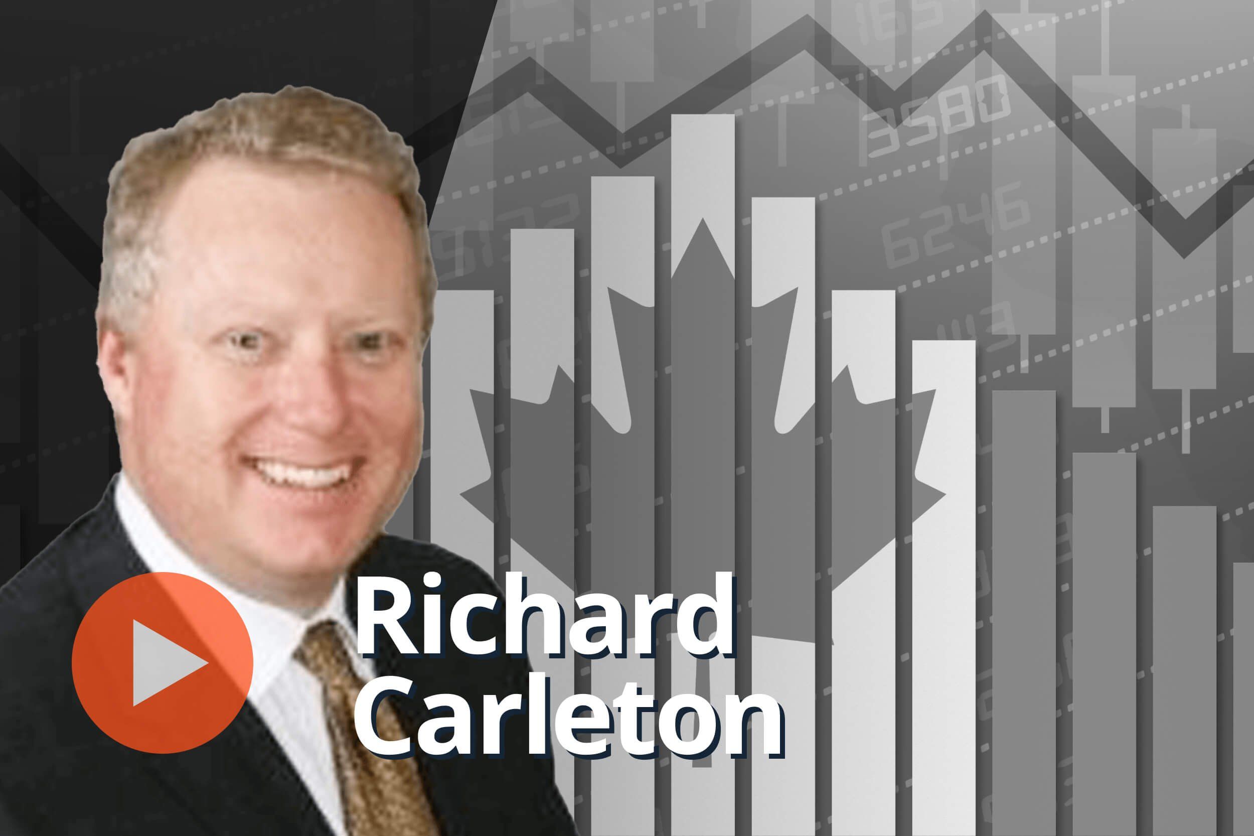 richard carleton, canada flag and stock chart