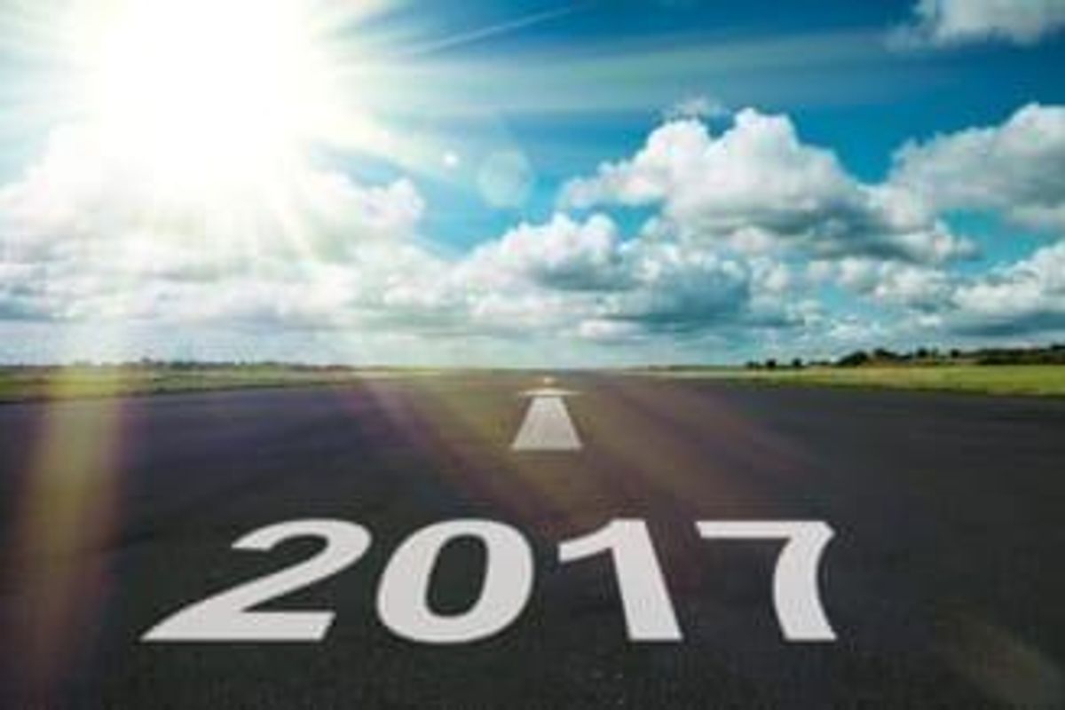 road with "2017" written on it
