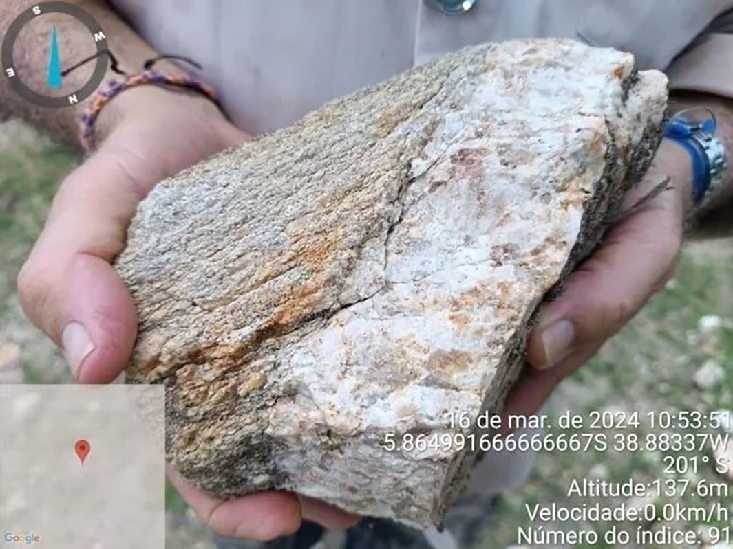 Rock sample at American Salar's Jaguaribe project