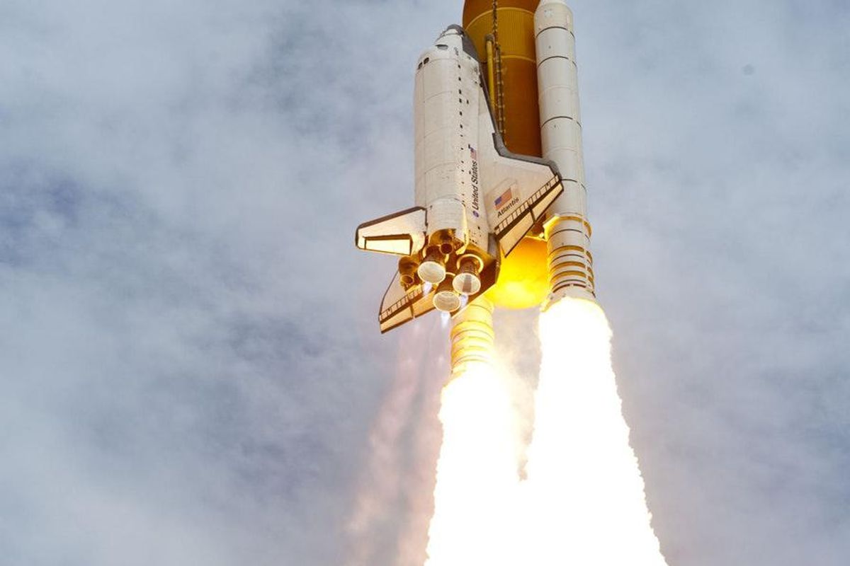 rocket ship launching