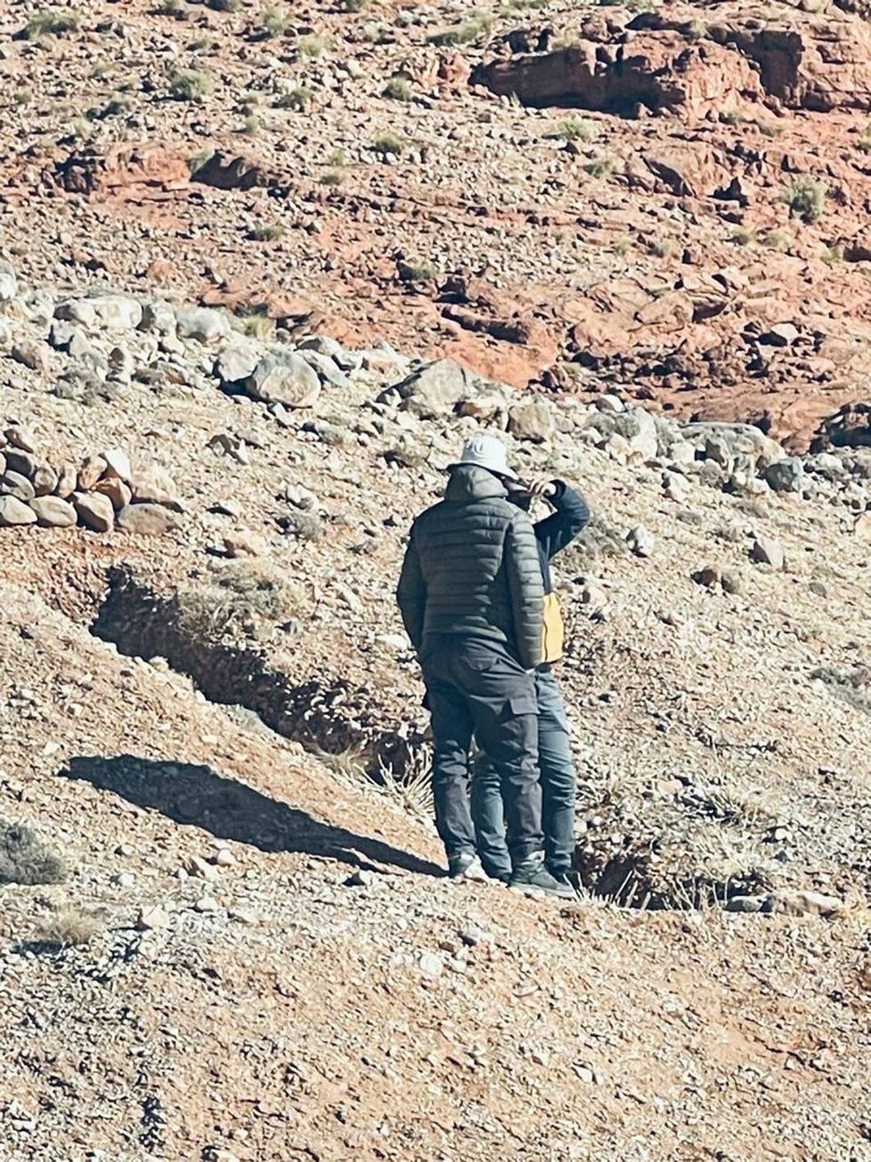 Rocky hillside, facing away, with a rugged, desert-like background at Steadright Critical Minerals' SilverLine Polymetallic Project