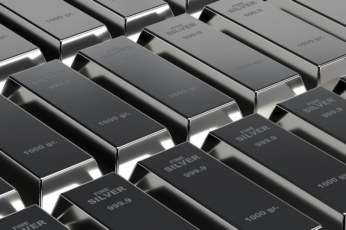 rows of silver bars