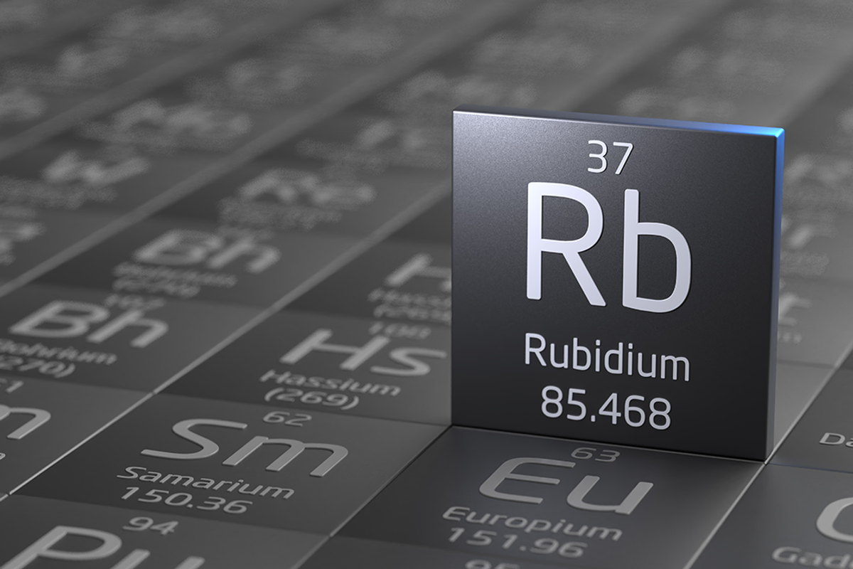Rubidium periodic symbol.