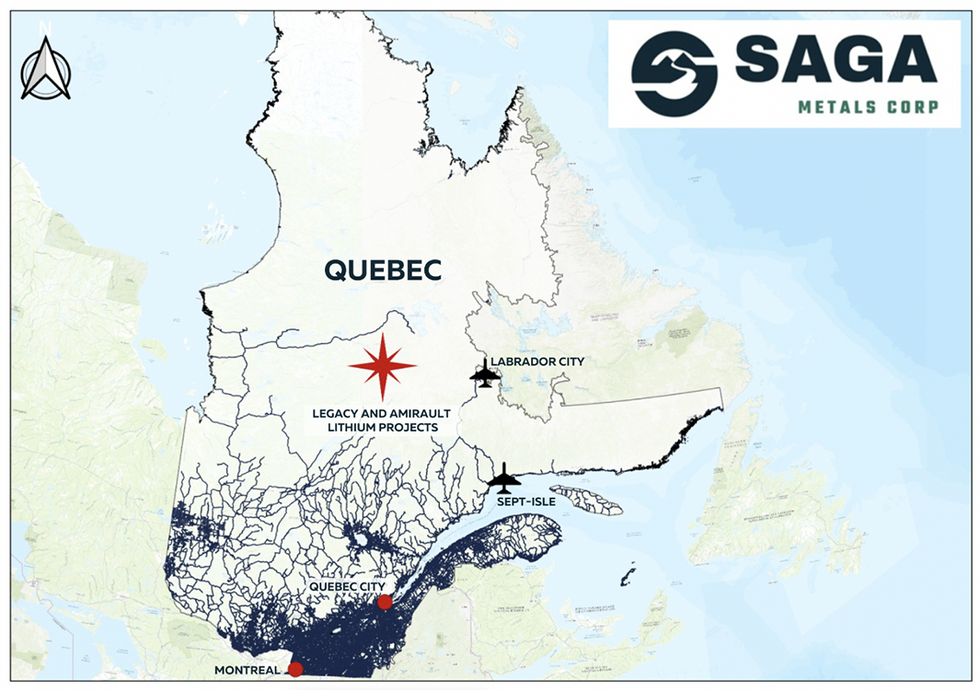 Saga Metals Legacy Project Map