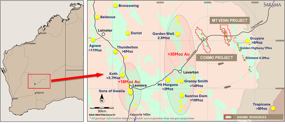 Sarama Resources project loctions