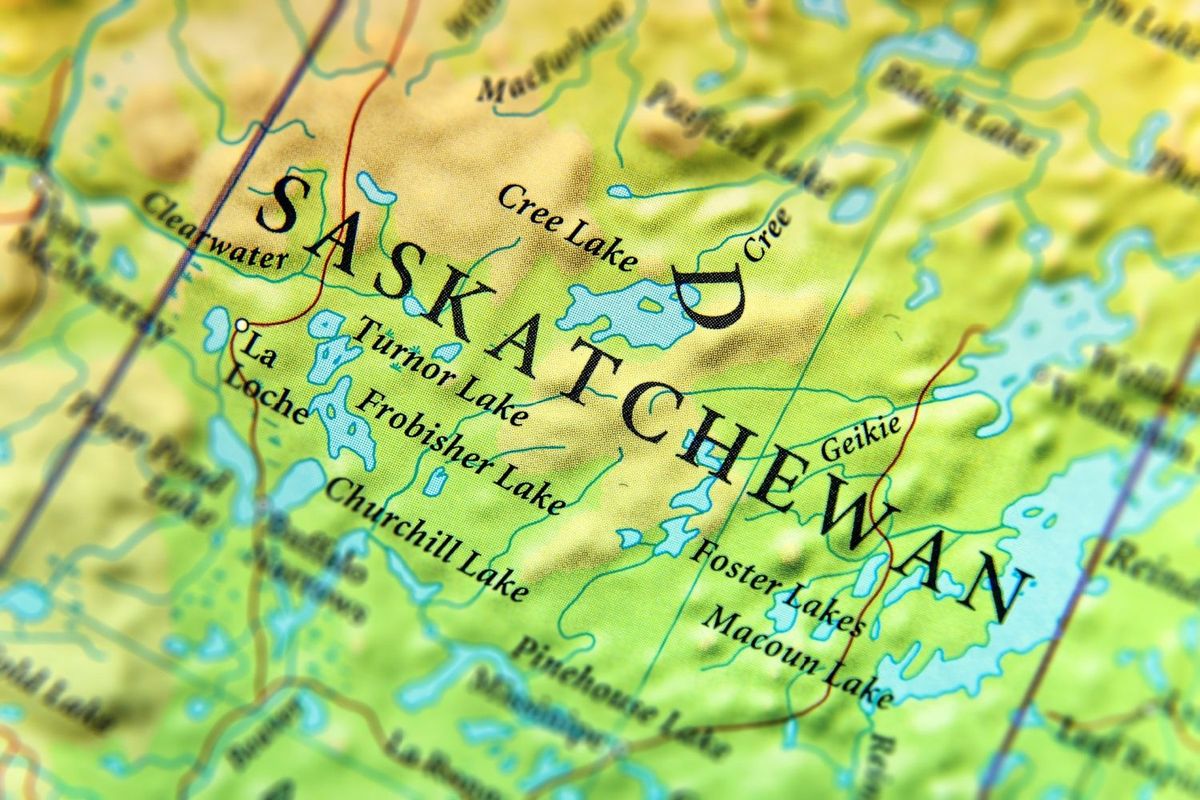 Saskatchewan map.