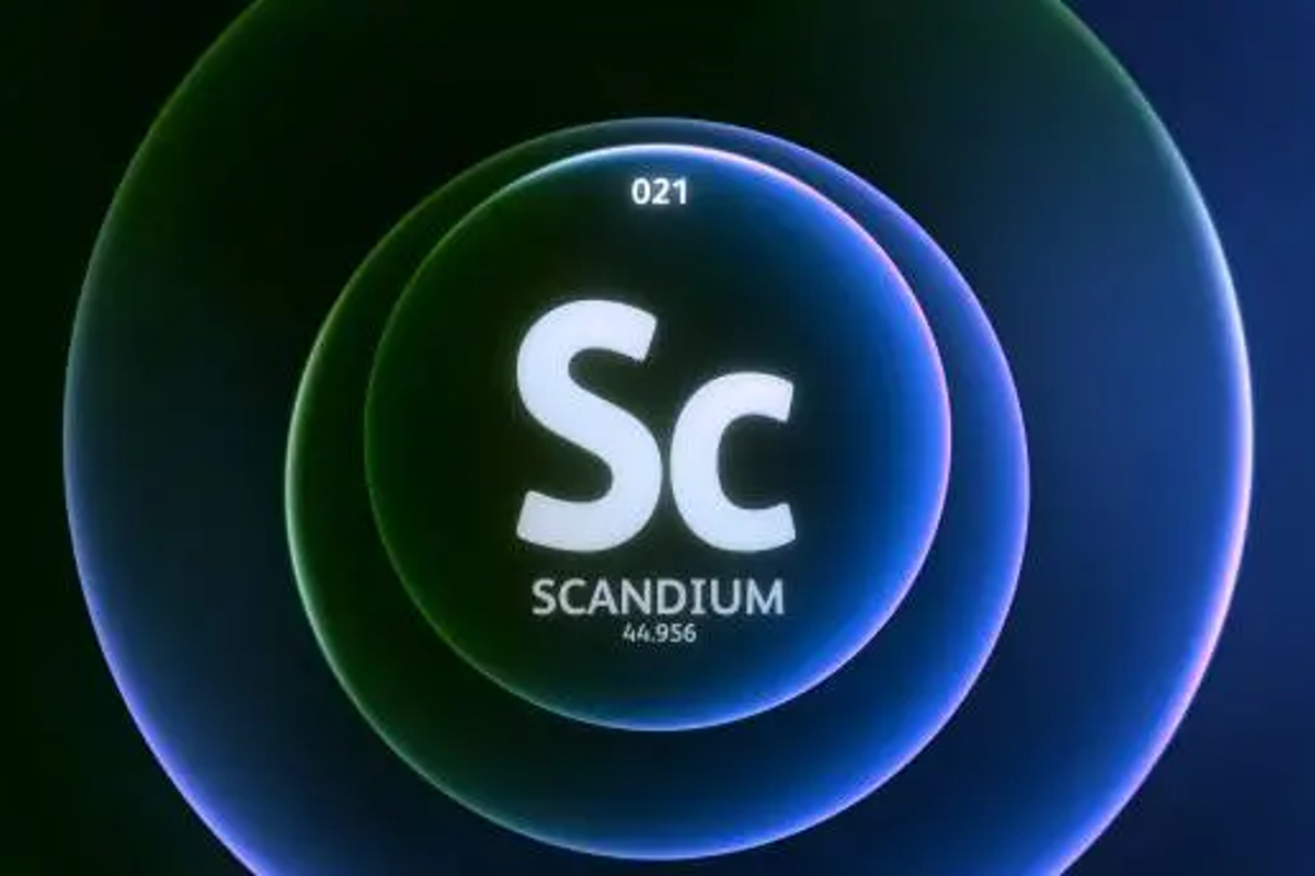 Scandium periodic symbol.