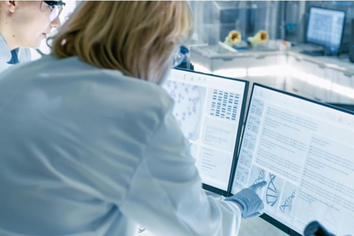 scientists in a medical research environment