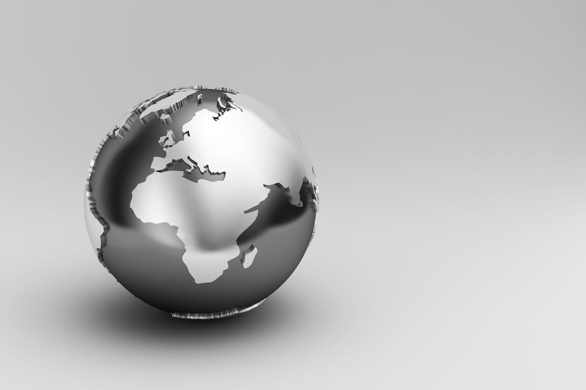 silver globe