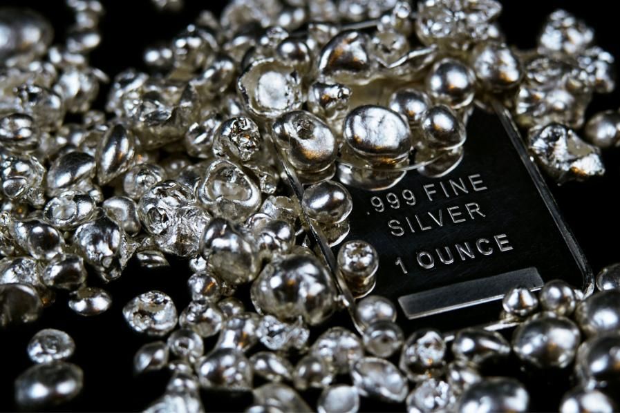 silver nuggets and bars