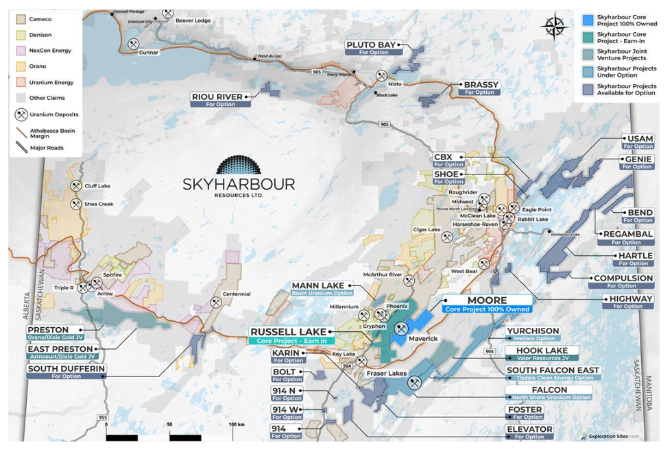 Skyharbour Resources project locations