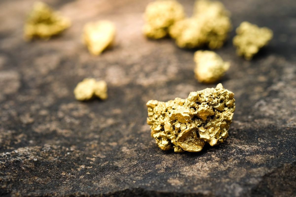 Small gold nuggets.