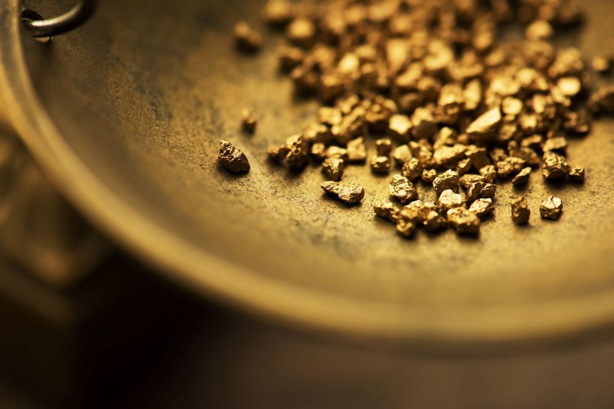 Small gold nuggets.