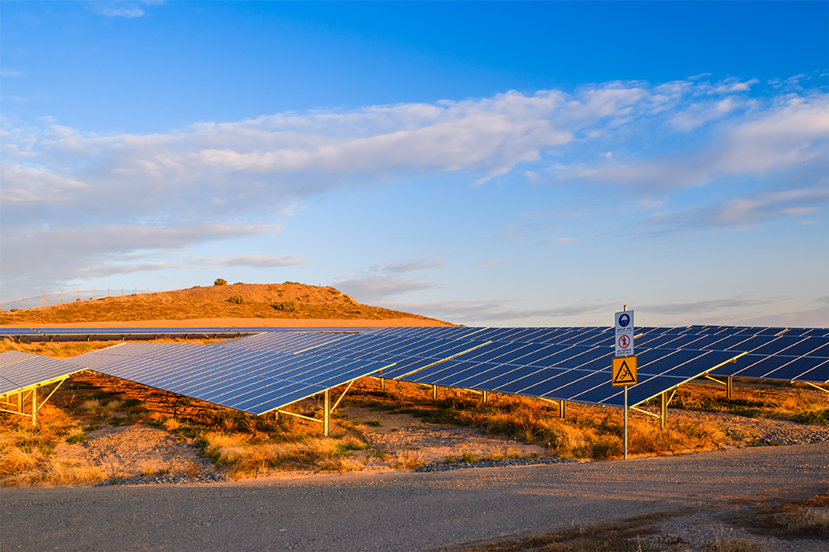 solar panels on side of road