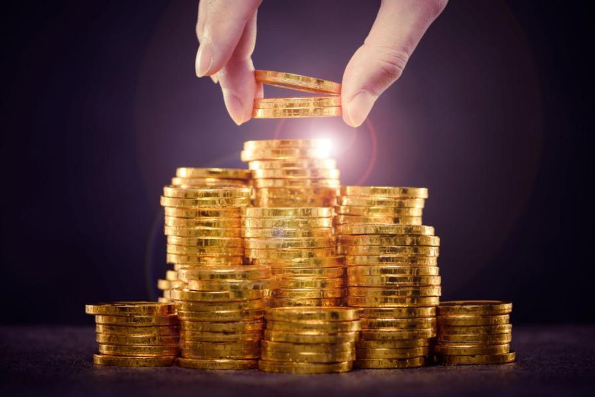 stack of gold coins