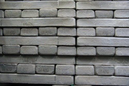 stacked blocks of magnesium