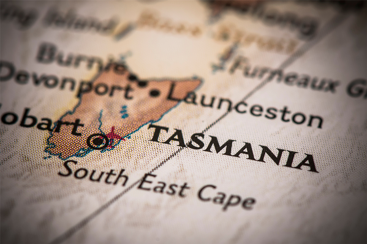 tasmania on map