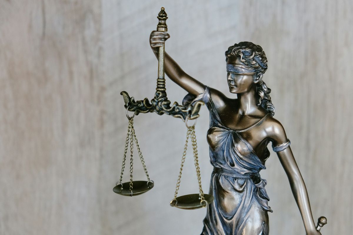 The scales of justice.