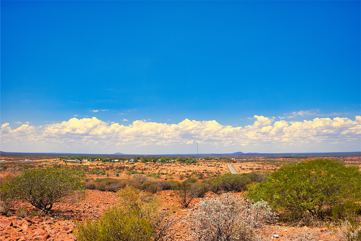 The vast, barren landscape of the Western Australian outback