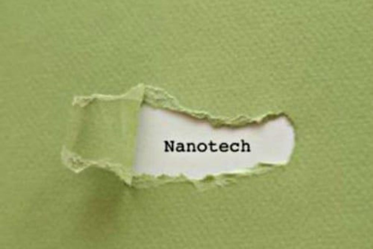 the word "nanotech" typed out
