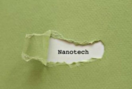 the word "nanotech" typed out